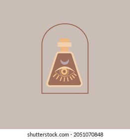 beautiful mystical picture in the style of yoga and self-knowledge on a light background
