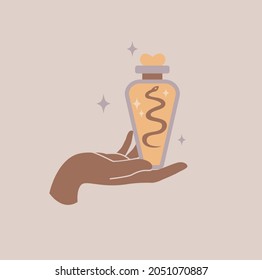 beautiful mystical picture in the style of yoga and self-knowledge on a light background