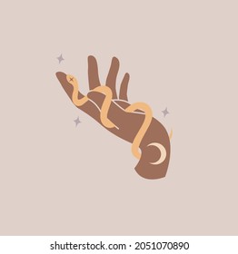beautiful mystical picture in the style of yoga and self-knowledge on a light background