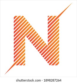 The beautiful N letter logo
