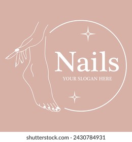 A beautiful nails logo design