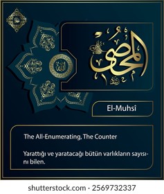 Beautiful Names Of Allah " Allah knows the exact number of everything.
 "