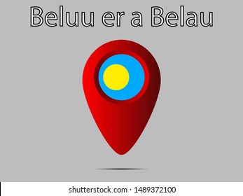 Beautiful national flag of Republic of Palau. original colors and proportion. Simply vector illustration eps10, from countries flag set.