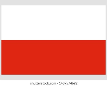 Beautiful national flag of Republic of Poland. original colors and proportion. Simply vector illustration eps10, from countries flag set.