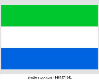 Beautiful national flag of Republic of Sierra Leone. original colors and proportion. Simply vector illustration eps10, from countries flag set.