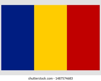 Beautiful national flag of Romania . original colors and proportion. Simply vector illustration eps10, from countries flag set.