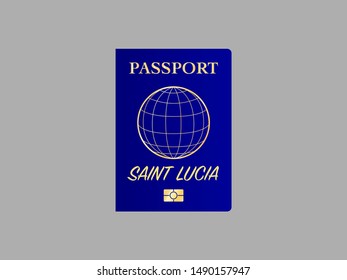Beautiful national flag of Saint Lucia. original colors and proportion. Simply vector illustration eps10, from countries flag set.
