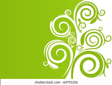 Beautiful natural background with floral elements and free space for Your text