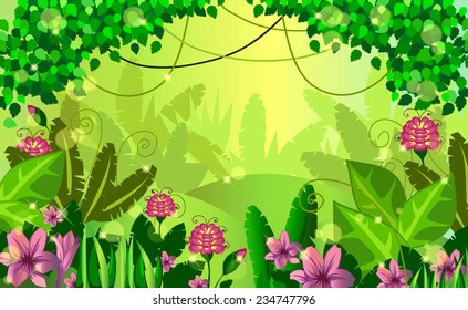 beautiful natural background with flowers