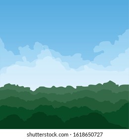 Beautiful natural landscape. Nature and environment - Vector