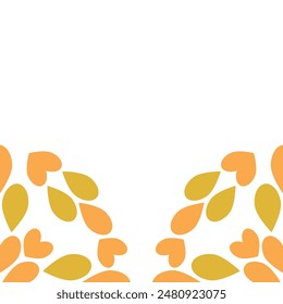 Beautiful natural leaves illustration on white background