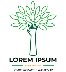 Beautiful Natural Logo Design. Vector Abstract Nature Logo Design For Branding Company