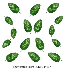 Beautiful natural Palm Tree Leaf Silhouette Background Seamless Pattern. Vector Illustration. EPS10