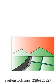 beautiful and beautiful natural scenery vector