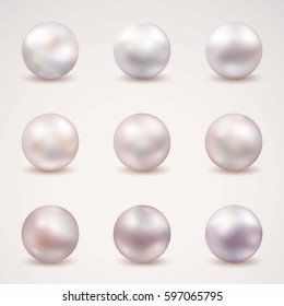 Beautiful natural shiny pearl vector illustration