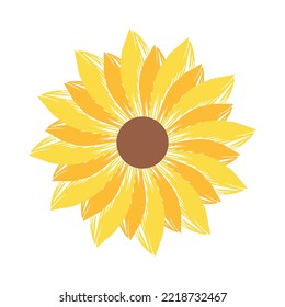 Beautiful and natural sunflower illustration 02