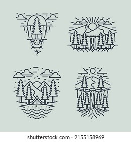 Beautiful nature for adventure graphic illustration vector art t-shirt design