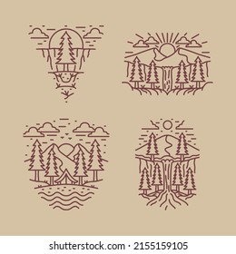 Beautiful nature for adventure graphic illustration vector art t-shirt design