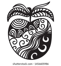 Beautiful nature apple. Vector illustration