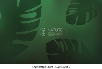 Beautiful nature background design. Refreshing green background.