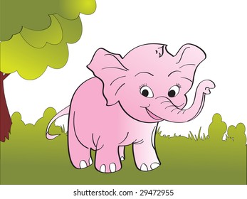 beautiful nature background with elephant