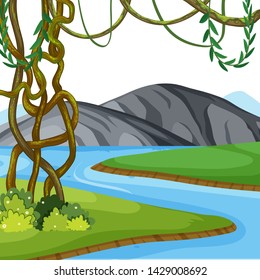 A beautiful nature background illustration