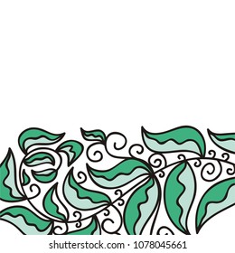 Beautiful nature background of leaves. Vector illustration