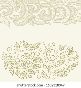 Beautiful nature background of leaves. Vector illustration