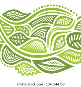 Beautiful nature background of leaves. Vector illustration