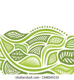 Beautiful nature background of leaves. Vector illustration