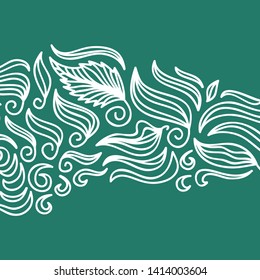 Beautiful nature background of leaves. Vector illustration