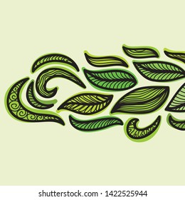 Beautiful nature background of leaves. Vector illustration