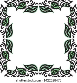 Beautiful nature background of leaves. Vector illustration