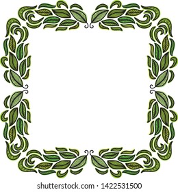 Beautiful nature background of leaves. Vector illustration