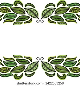Beautiful nature background of leaves. Vector illustration