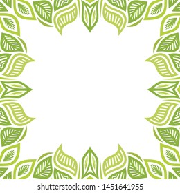Beautiful nature background of leaves. Vector illustration