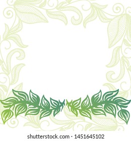 Beautiful nature background of leaves. Vector illustration