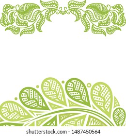 Beautiful nature background of leaves. Vector illustration