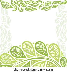 Beautiful nature background of leaves. Vector illustration