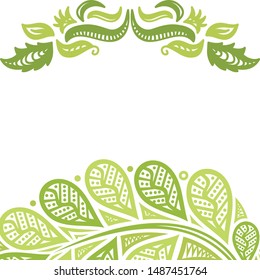 Beautiful nature background of leaves. Vector illustration