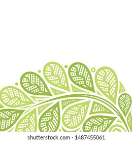 Beautiful nature background of leaves. Vector illustration