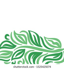 Beautiful nature background of leaves. Vector illustration