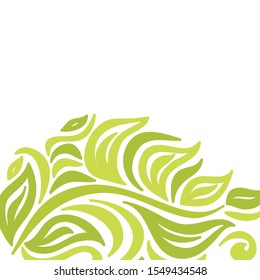 Beautiful nature background of leaves. Vector illustration