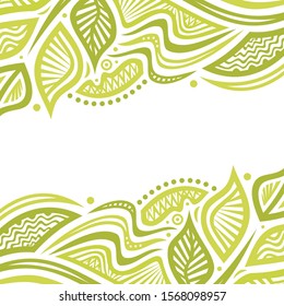 Beautiful nature background of leaves. Vector illustration