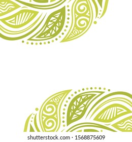 Beautiful nature background of leaves. Vector illustration