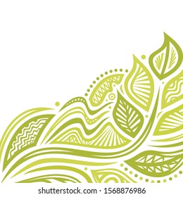 Beautiful nature background of leaves. Vector illustration