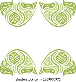 Beautiful nature background of leaves. Vector illustration