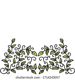 Beautiful nature background of leaves. Vector illustration