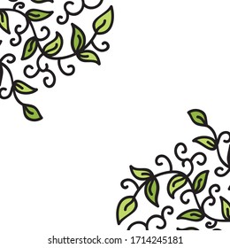 Hermoso fondo natural de hojas. Ilustración del vector