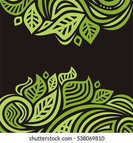 Beautiful nature background of leaves. Vector illustration.